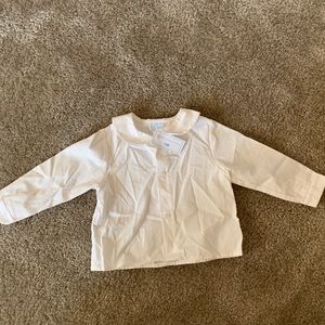 12 month brand new white collared shirt